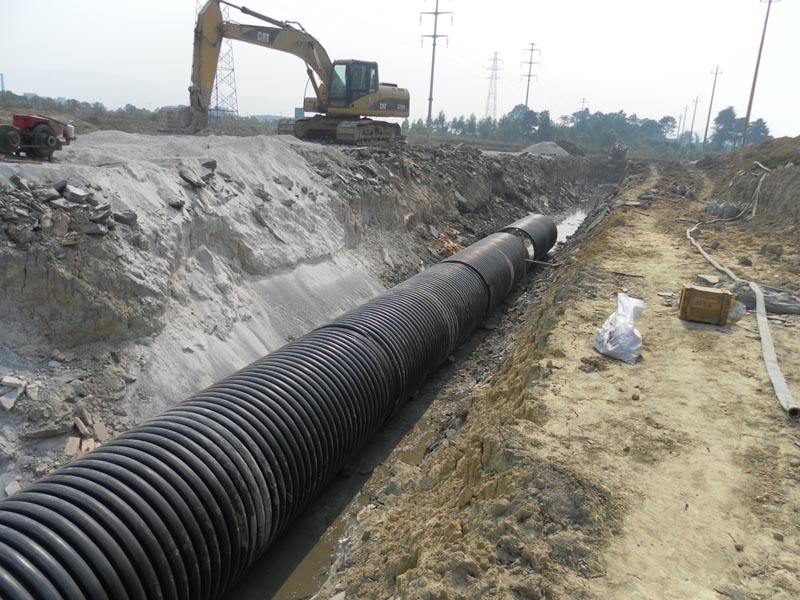 HDPE雙壁波紋管施工圖